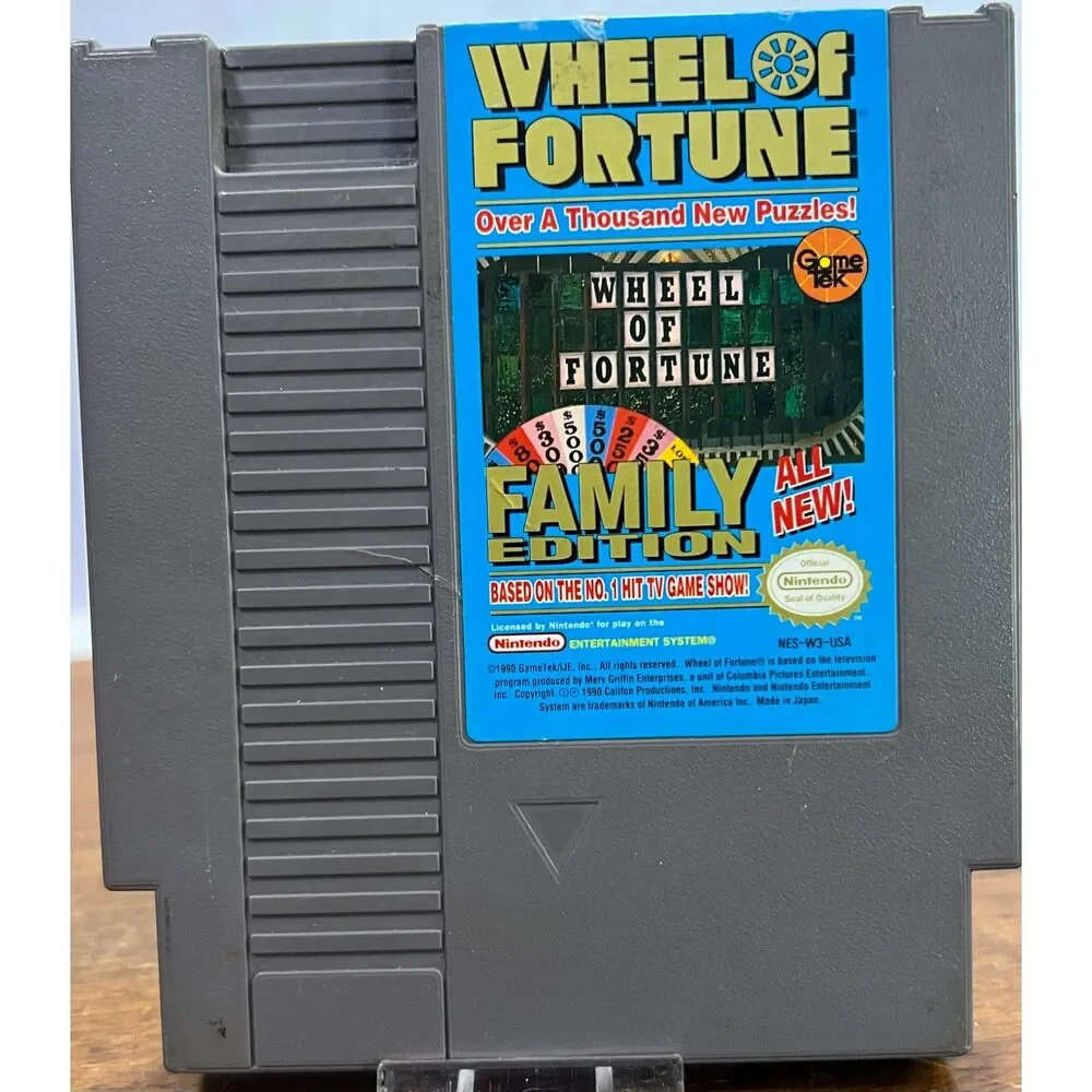 Vintage NES Wheel Of Fortune Family Edition 1989